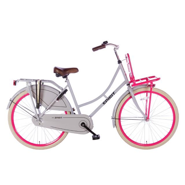 Spirit Omafiets 26 inch Grijs Roze